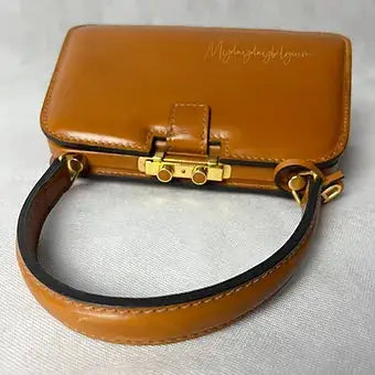 Delvaux Vintage Top Handle Camel 1957