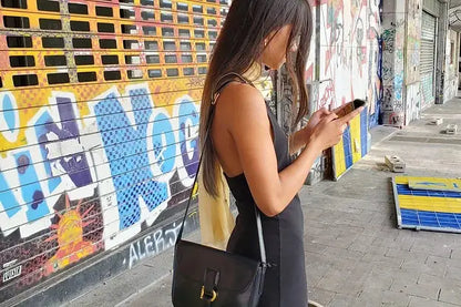 Delvaux Vintage Crossbody / Shoulder Bag Black 1986