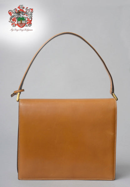 Delvaux Vintage Top Handle Camel 1975