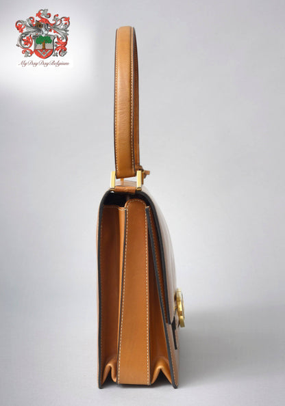 Delvaux Vintage Top Handle Camel 1975
