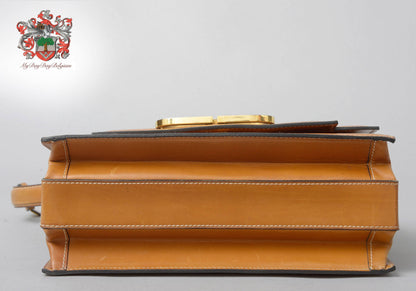 Delvaux Vintage Top Handle Camel 1975