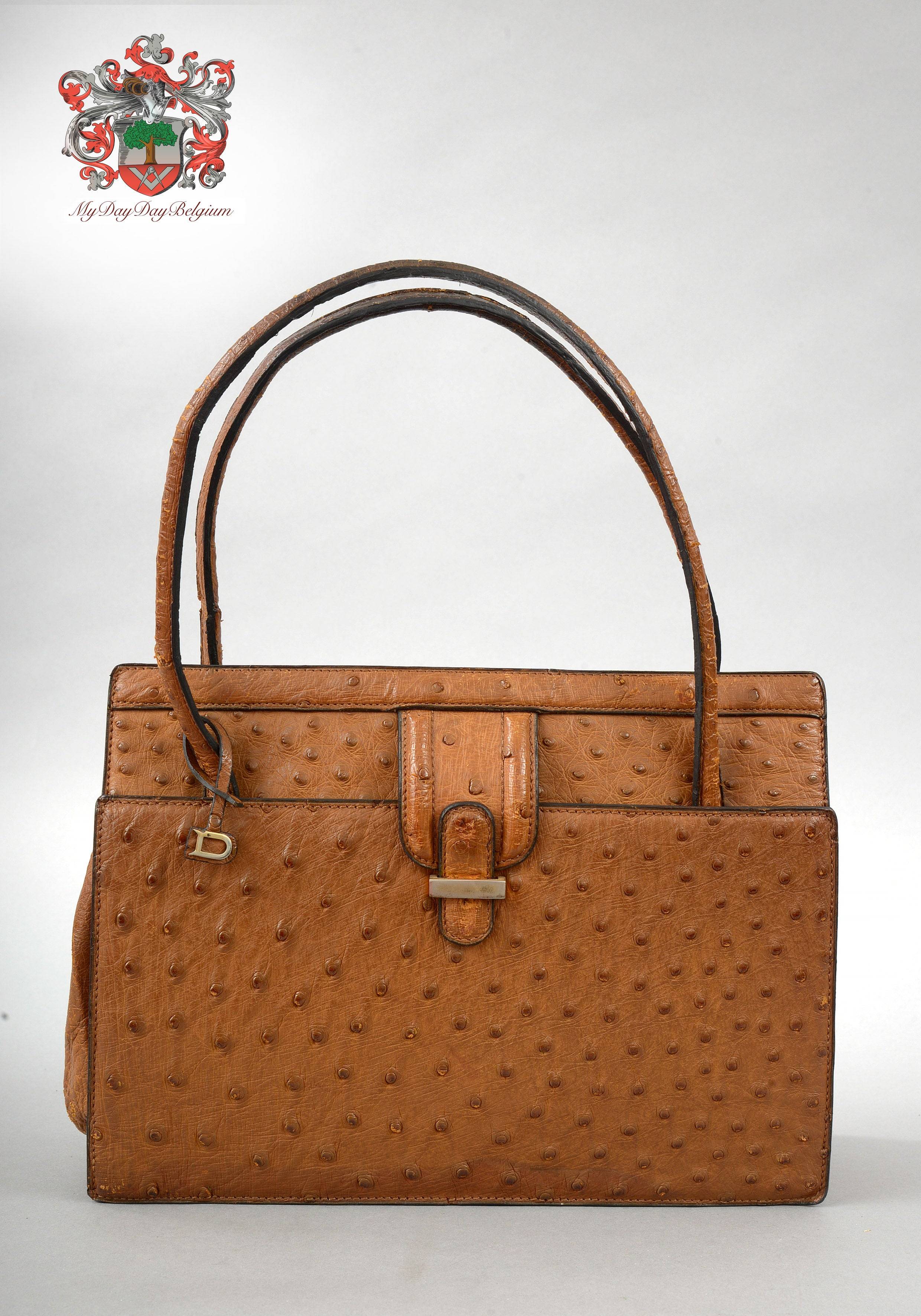 Delvaux Vintage Handbag in Ostrich Leather 1966 | MyDayDayBelgium