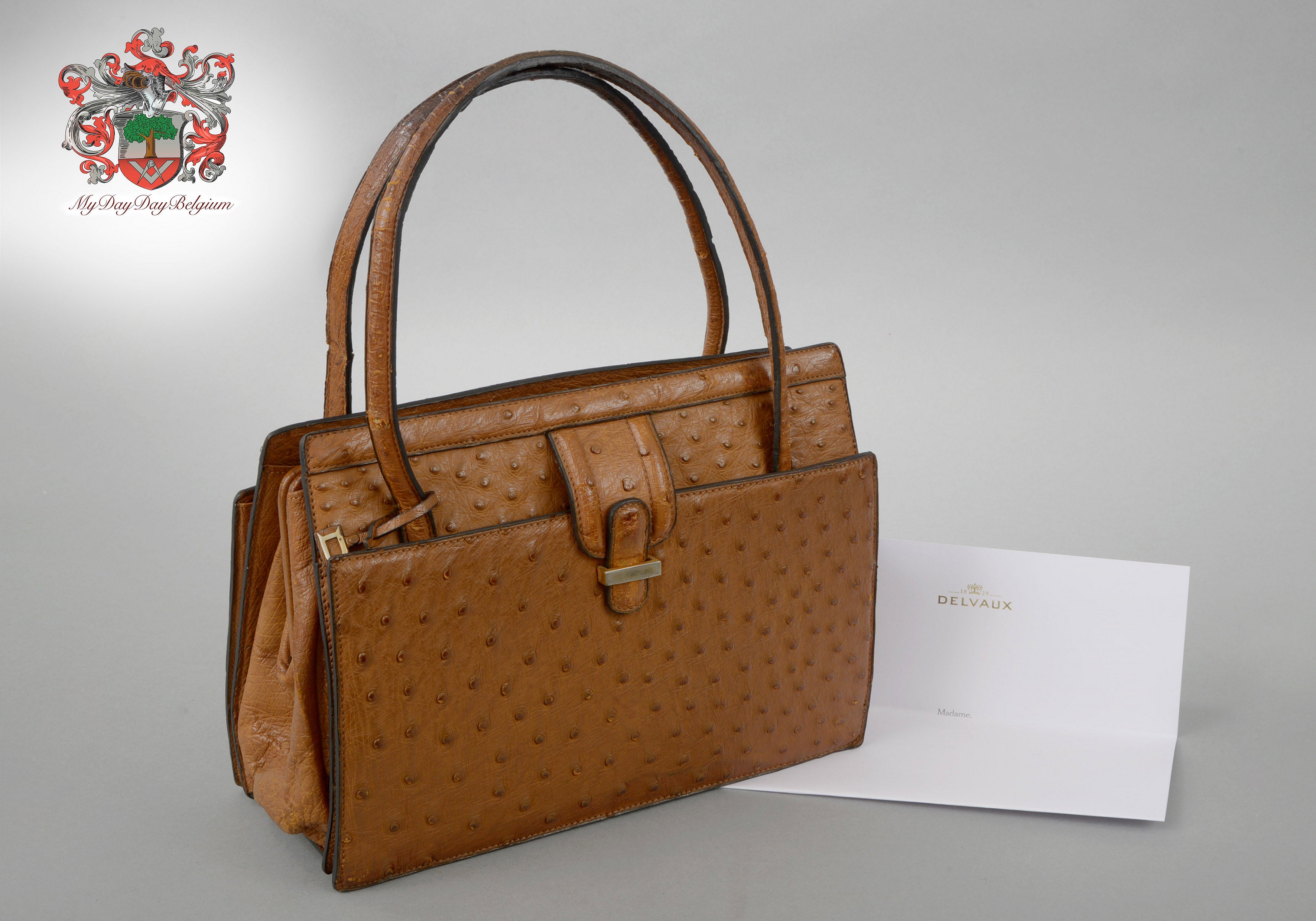 Pineapple Prada Galleria Ostrich Leather Mini-bag | PRADA