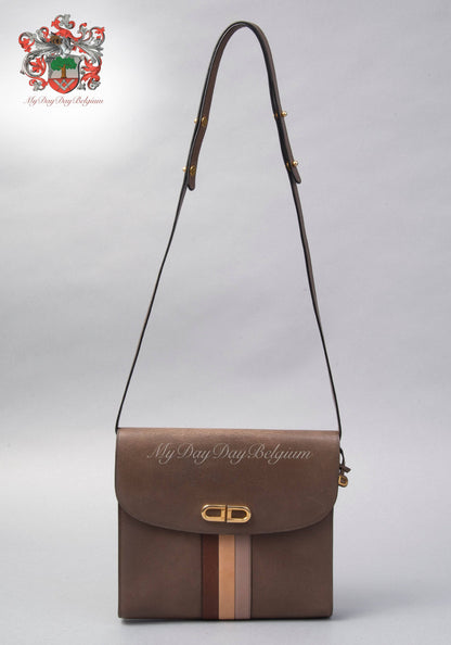 Delvaux Vintage Crossbody / Shoulder Bag Taupe 1983