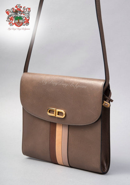 Delvaux Vintage Crossbody / Shoulder Bag Taupe 1983