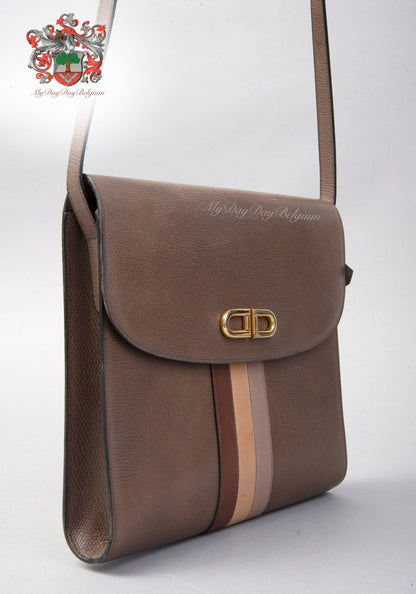 Delvaux Vintage Crossbody / Shoulder Bag Taupe 1983