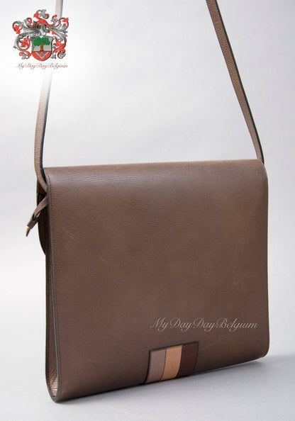 Delvaux Vintage Crossbody / Shoulder Bag Taupe 1983