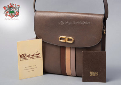Delvaux Vintage Crossbody / Shoulder Bag Taupe 1983