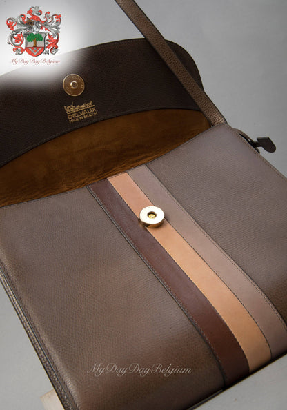 Delvaux Vintage Crossbody / Shoulder Bag Taupe 1983