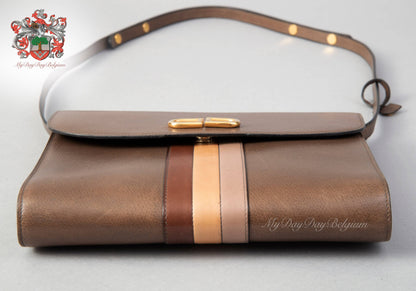 Delvaux Vintage Crossbody / Shoulder Bag Taupe 1983