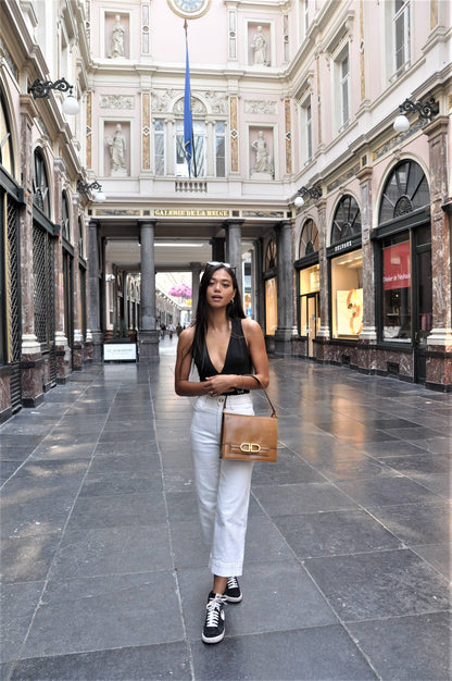 Delvaux Vintage Top Handle Camel 1975