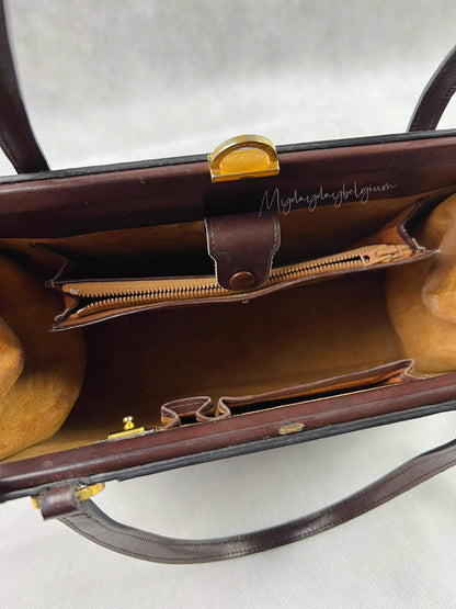 Delvaux Vintage Top Handle Brown 1970