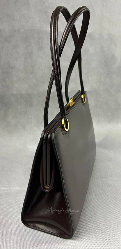 Delvaux Vintage Top Handle Brown 1970