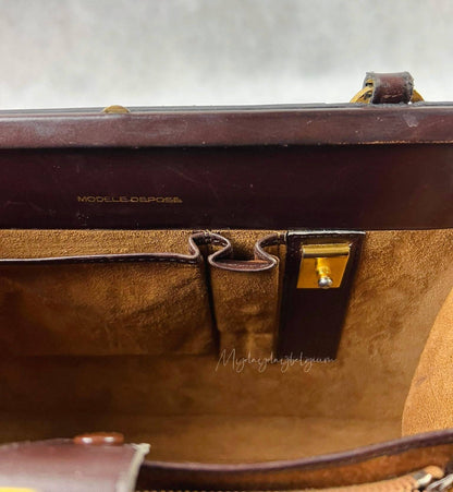 Delvaux Vintage Top Handle Brown 1970