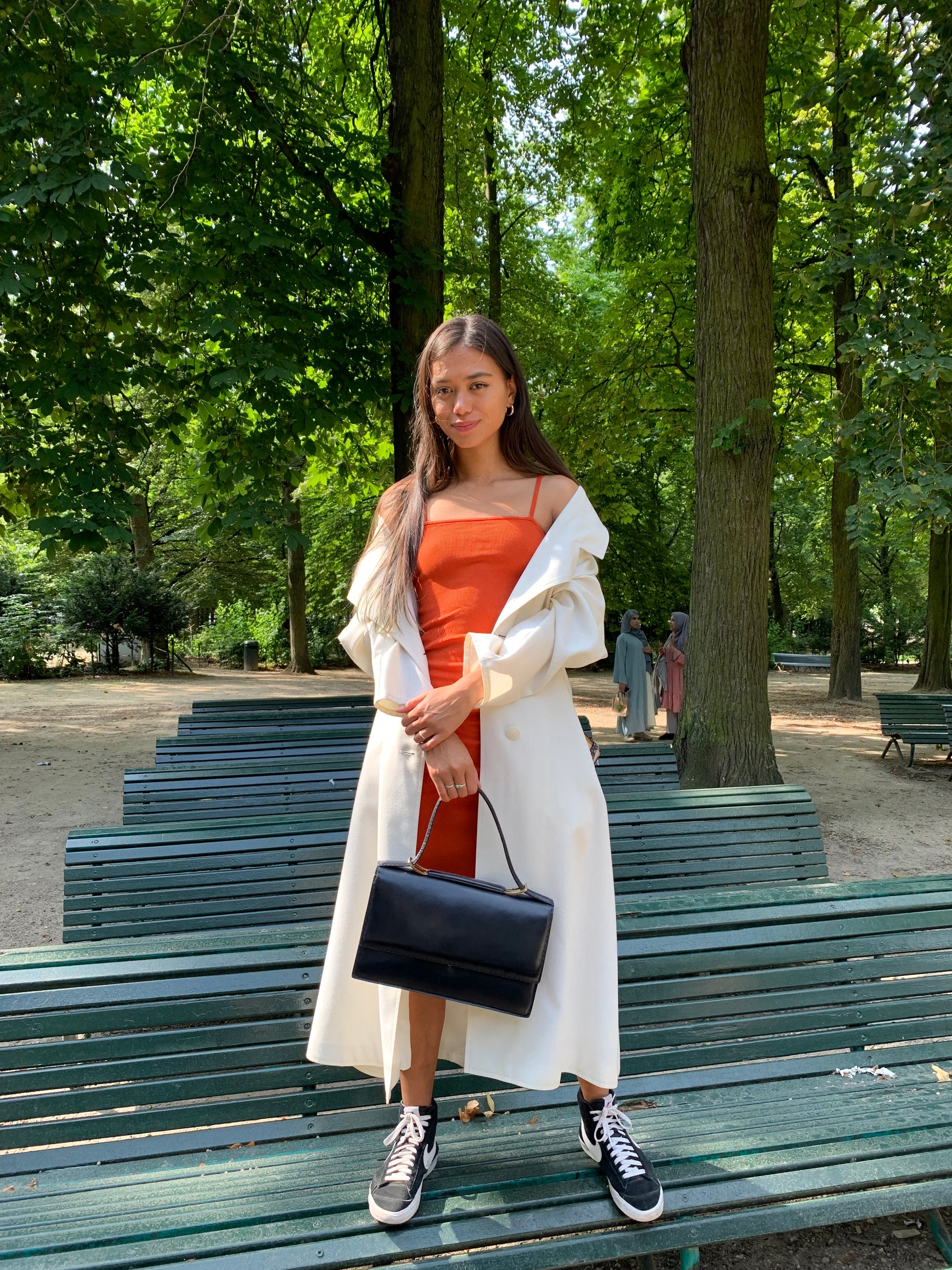 Love the sleeves on this outfit!, Delvaux Brillant Bag