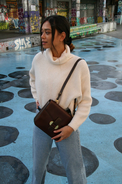 Delvaux Vintage Crossbody / Shoulder Bag Brown 1989