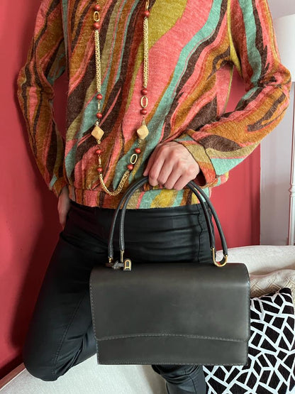 Delvaux Vintage Top Handle Grey 1969