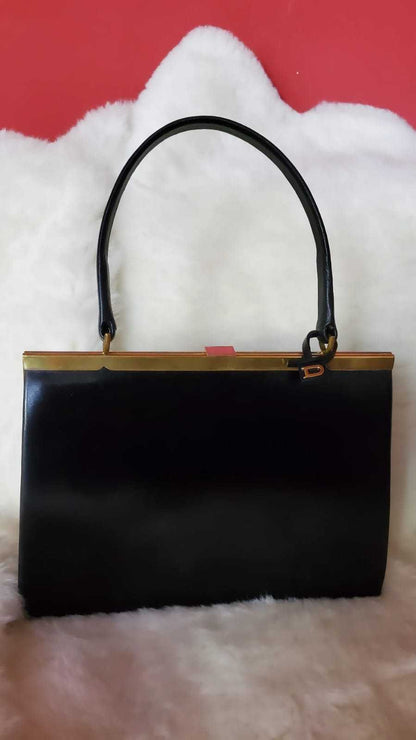 Delvaux Vintage Top Handle Black 1964
